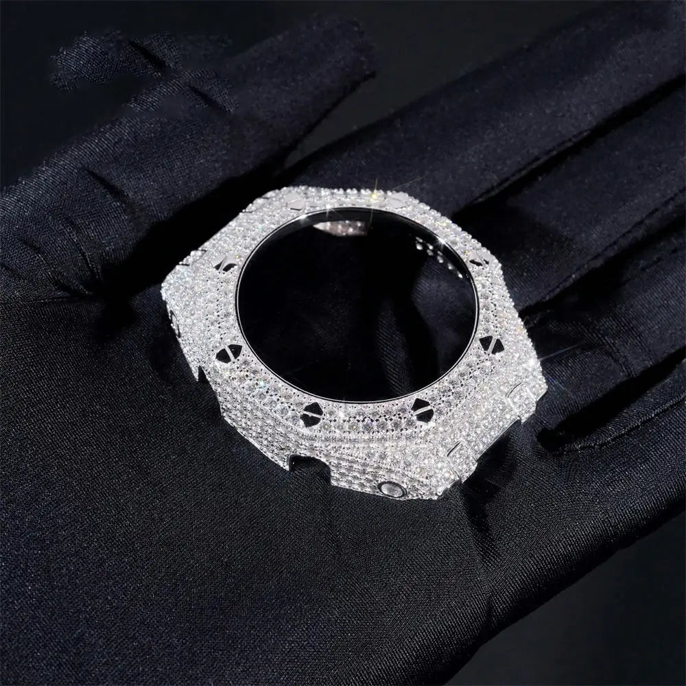 S925 Moissanite Bust Down G-Shock Watch Bezel Case - GA2100