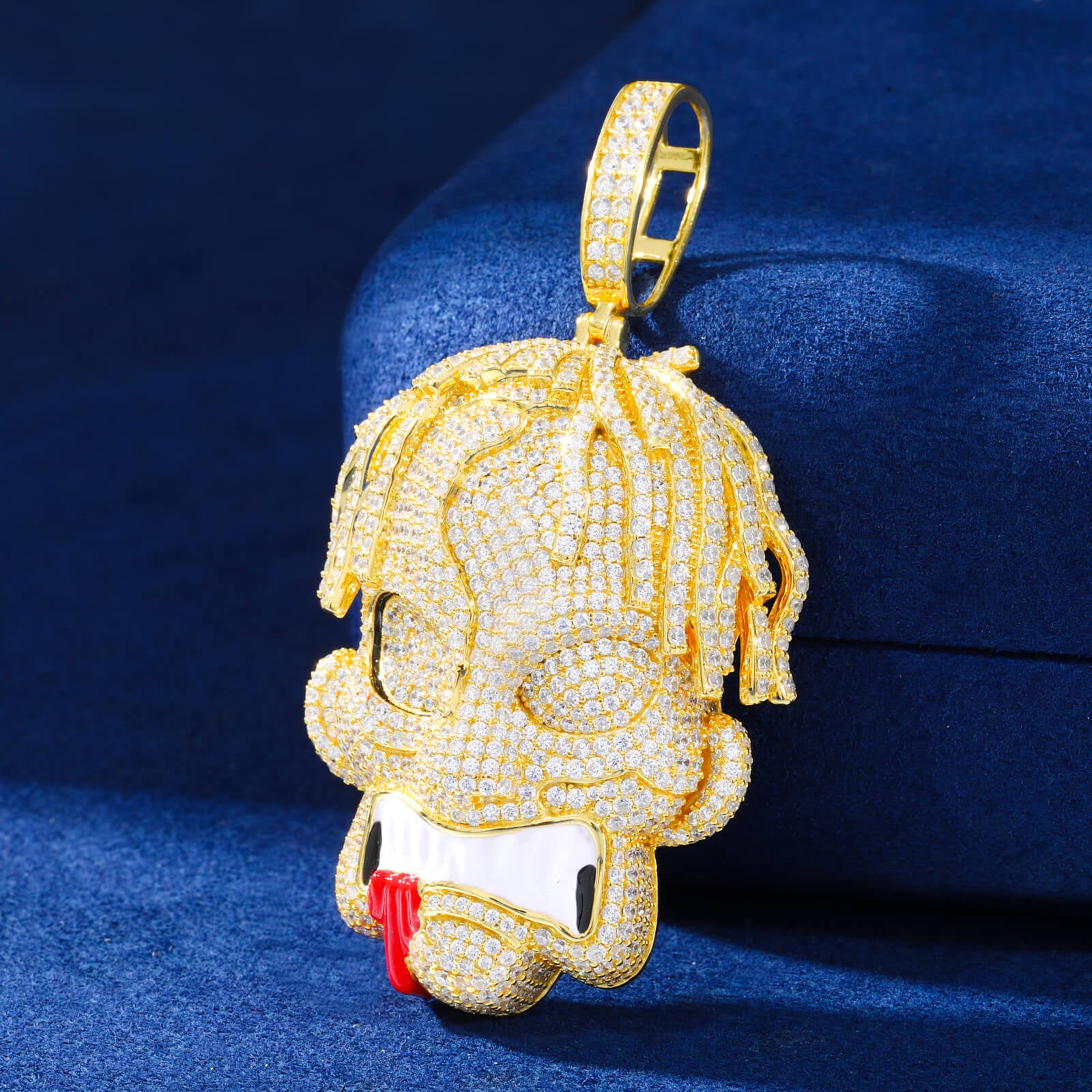 S925 Moissanite Hip Hop Iced Out Bling Cartoon Pendant