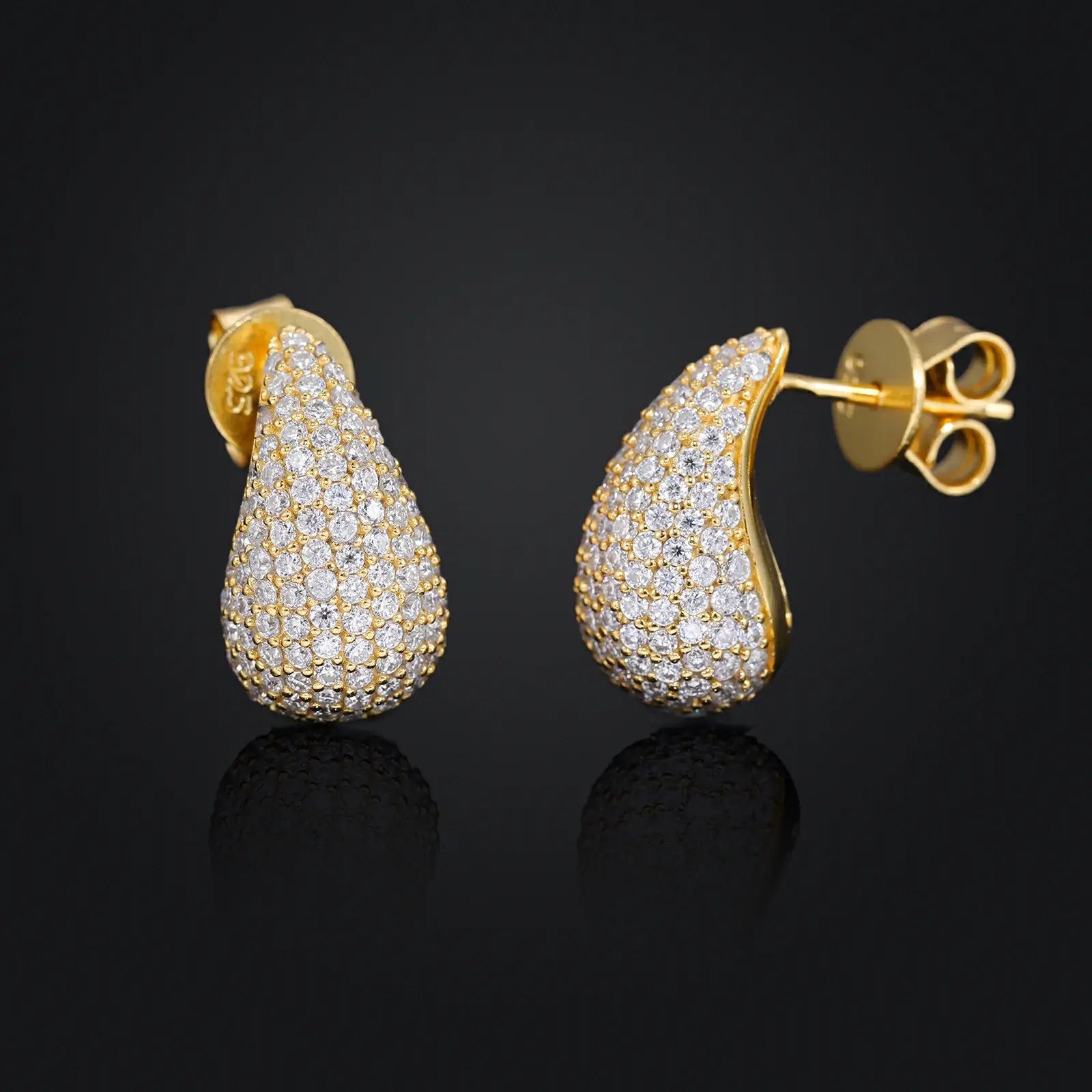 S925 Moissanite Tears Stud Earrings