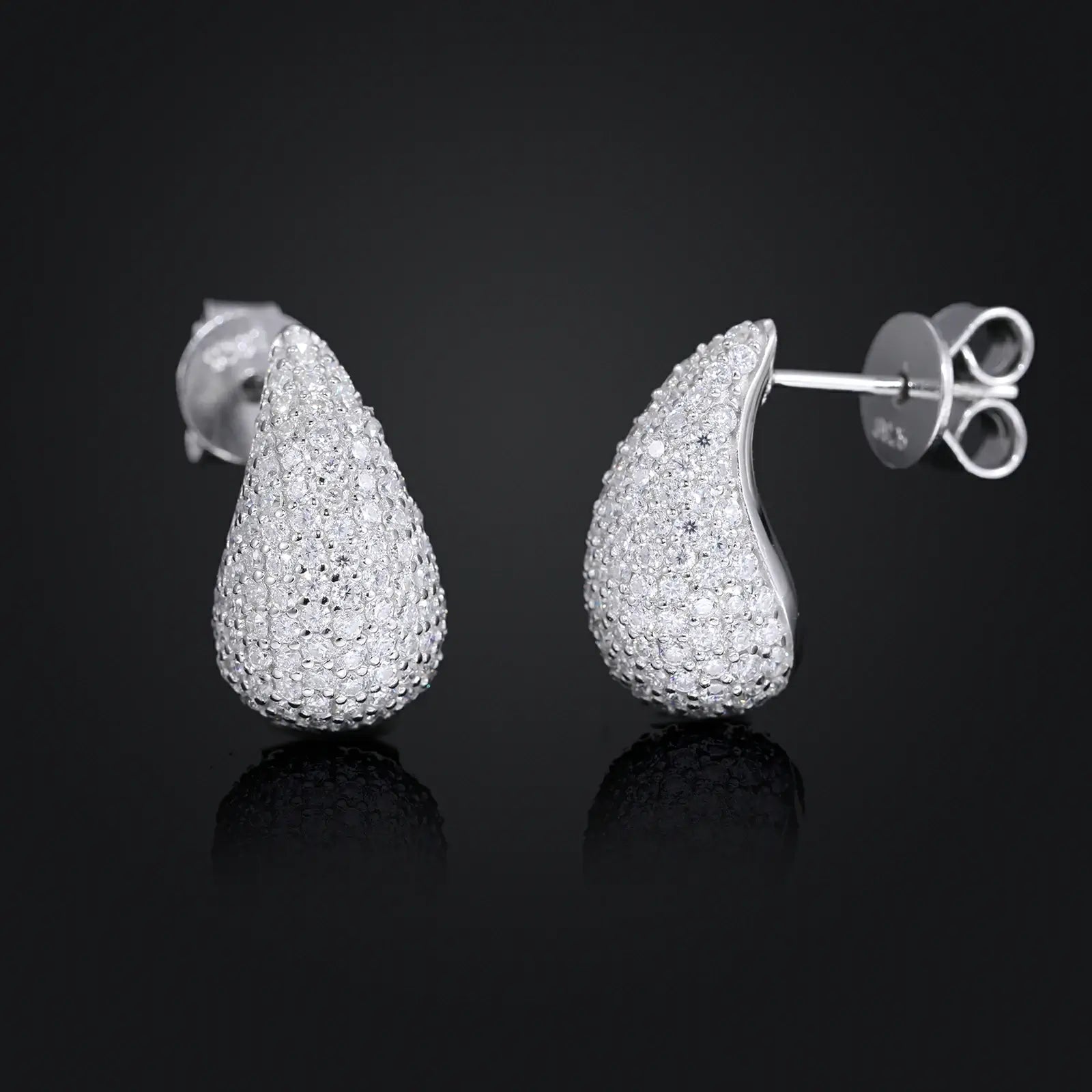 S925 Moissanite Tears Stud Earrings