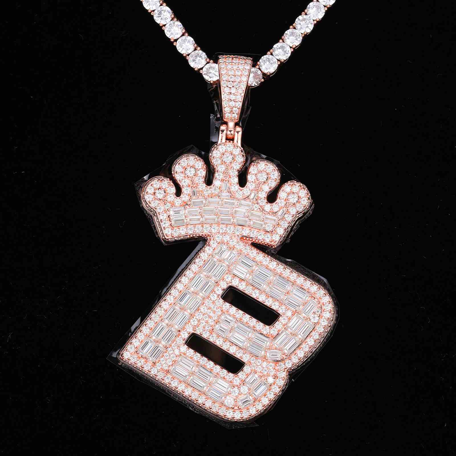 Letter B Pendant With Crown