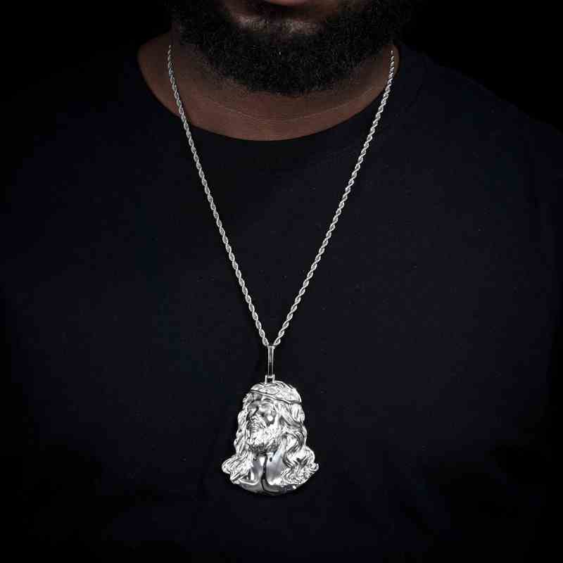 S925 Plain Jesus Piece Pendant
