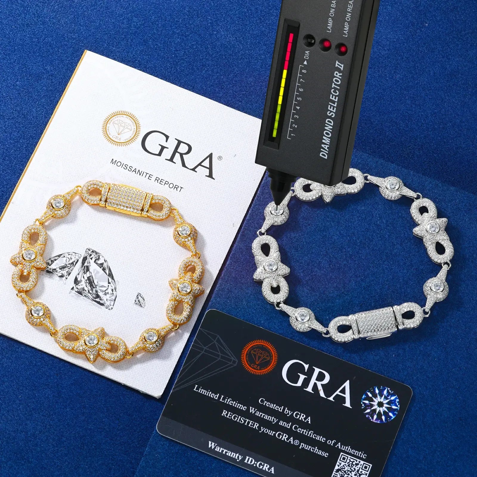 15mm S925 Moissanite Star Infinity Link Bracelet