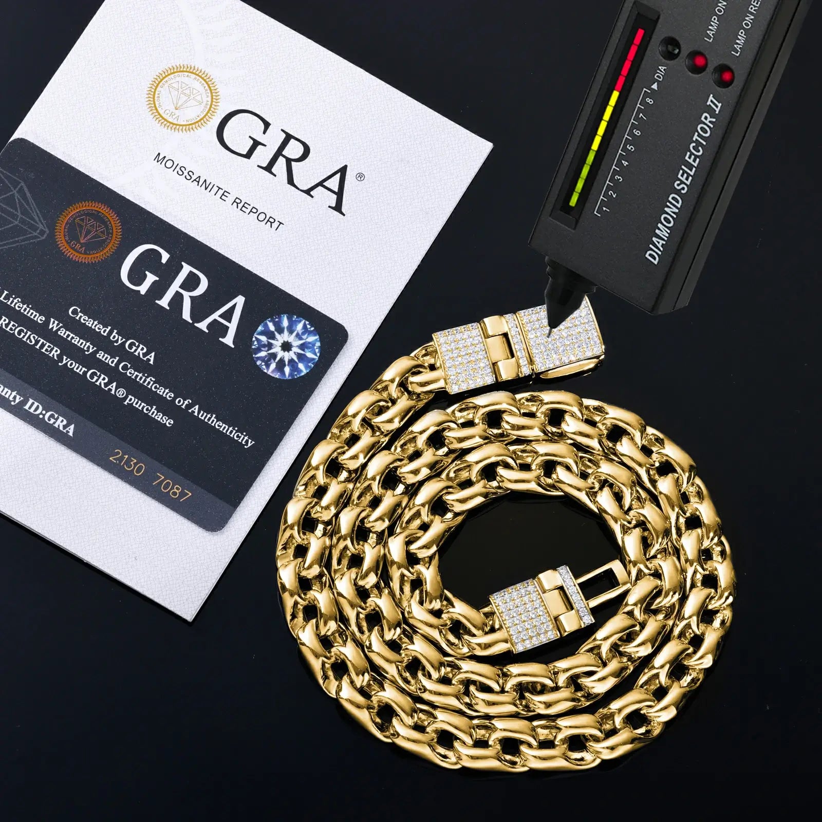 16mm Moissanite Chino Cuban Link Chain