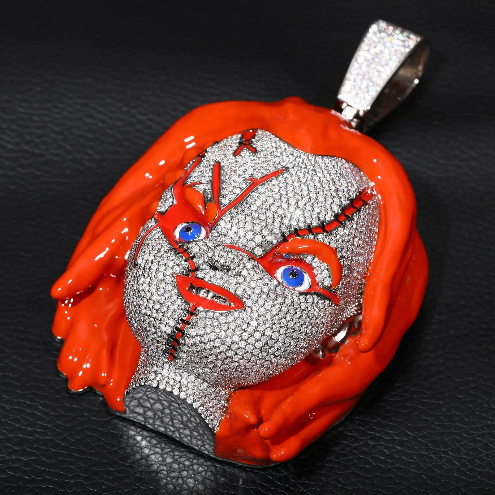 Oversize Luxurious Chucky Head Pendant