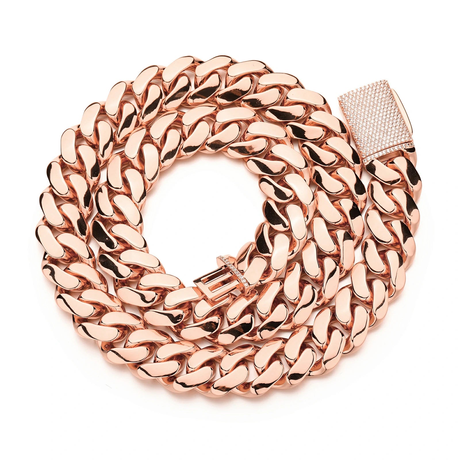 22mm Rose Gold Miami Cuban Link Chain