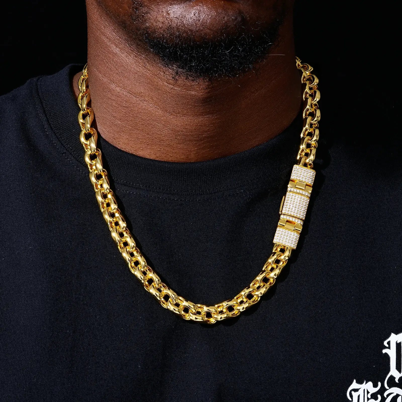 16mm Moissanite Chino Cuban Link Chain