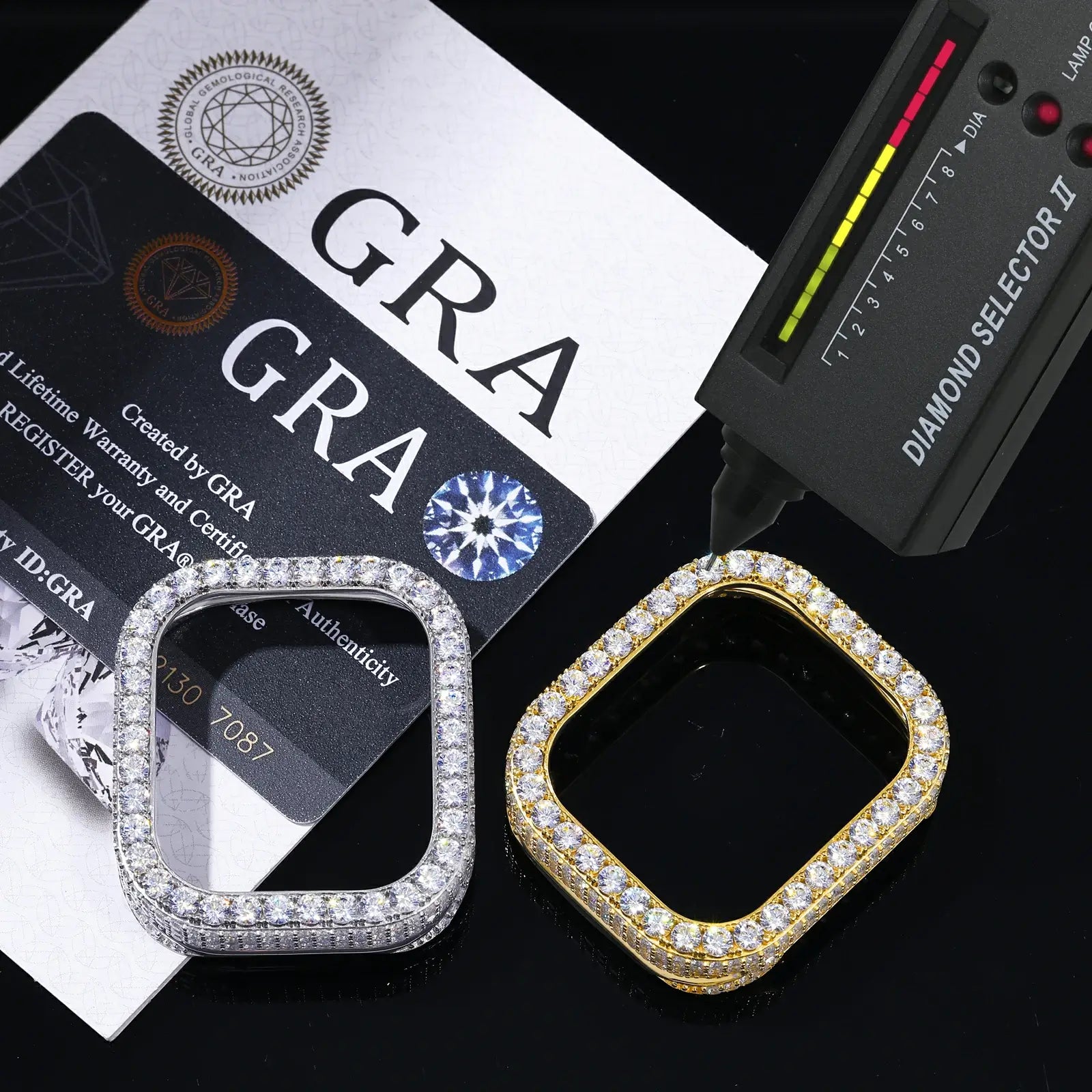 S925 Moissanite 42mm Apple Watch Bezel Case for Series 11