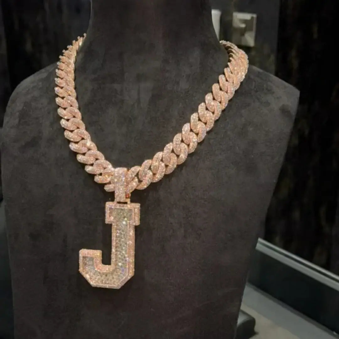 925 silver leetter j pendant