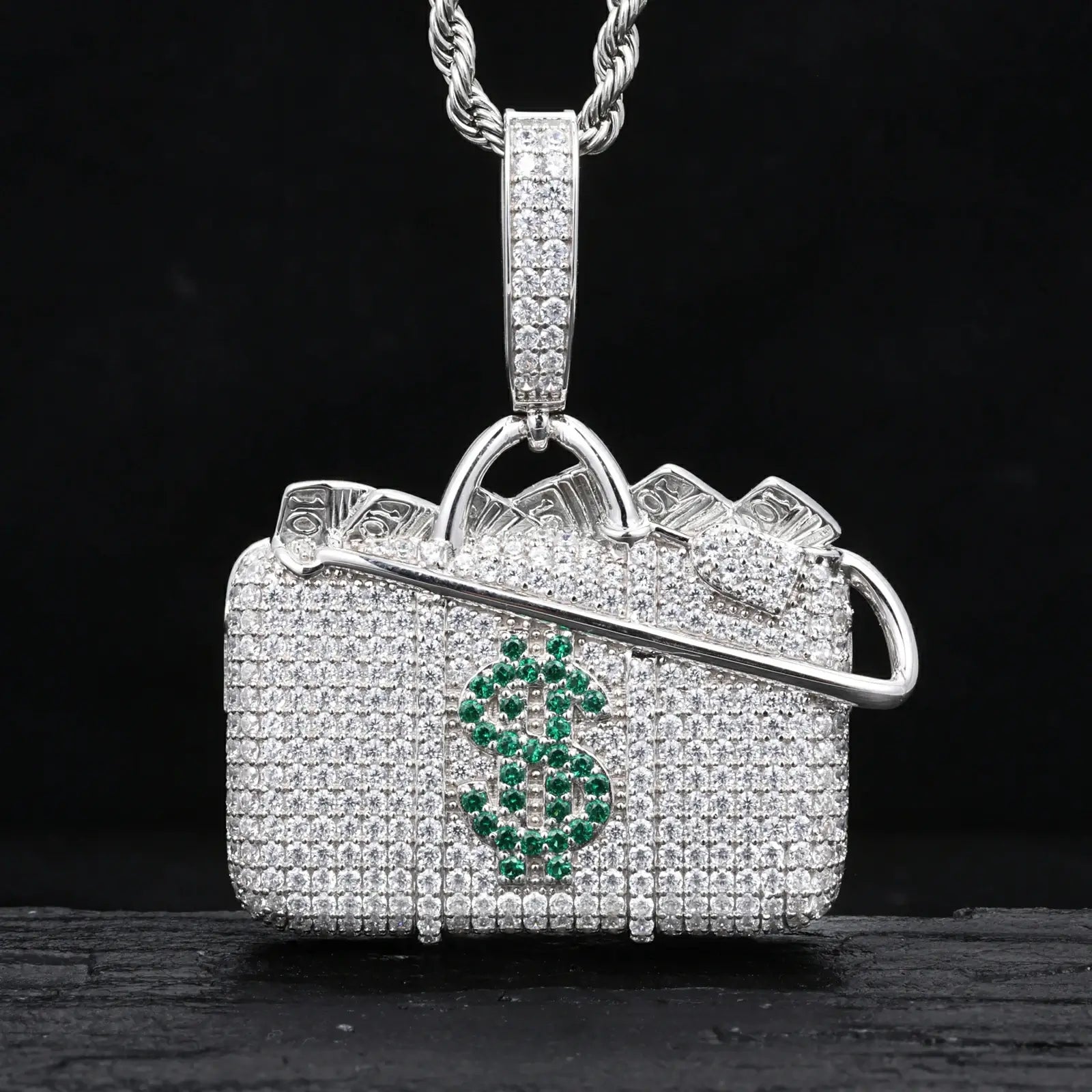 S925 Moissanite Money Box Pendant