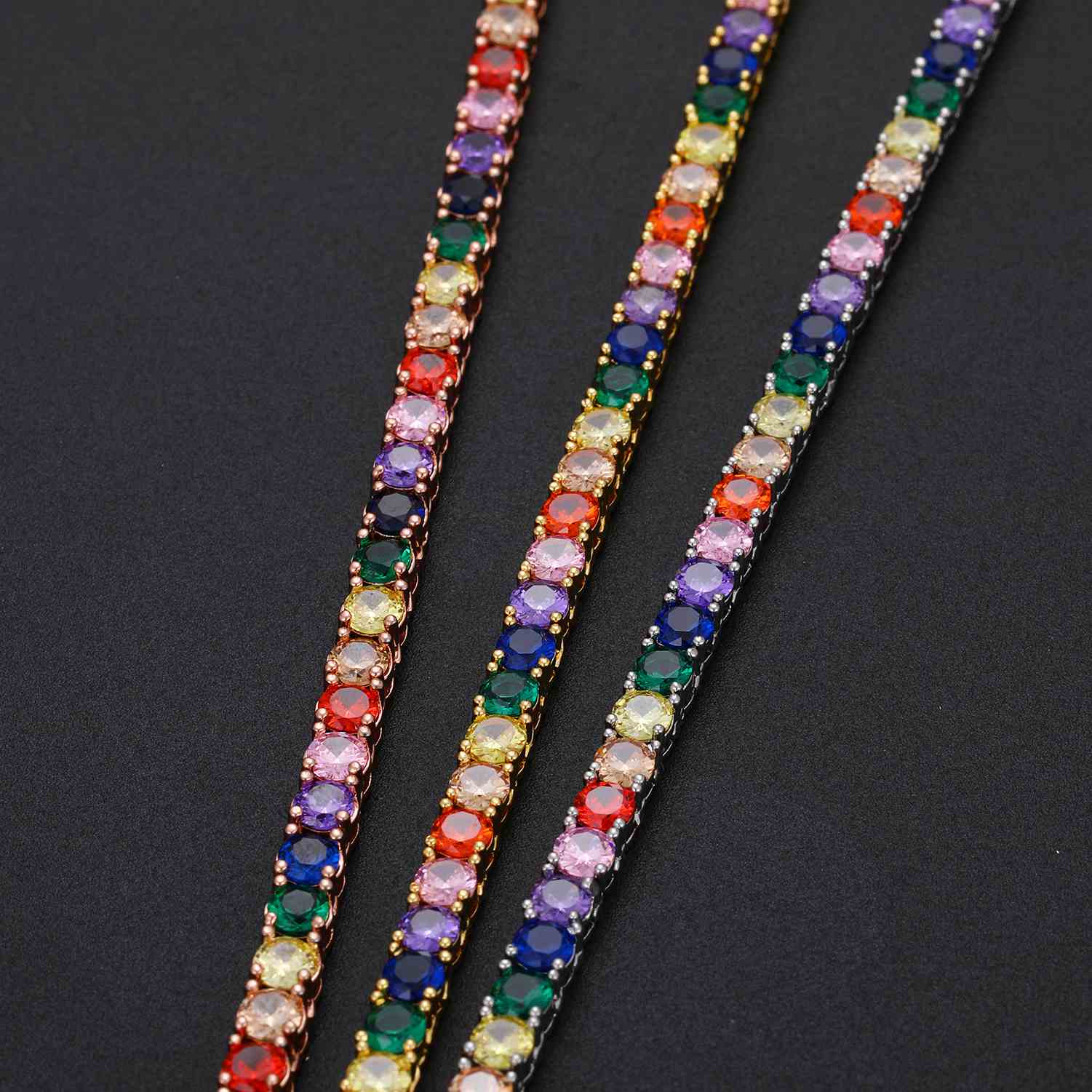 (CZ)4mm Rainbow Tennis Chain