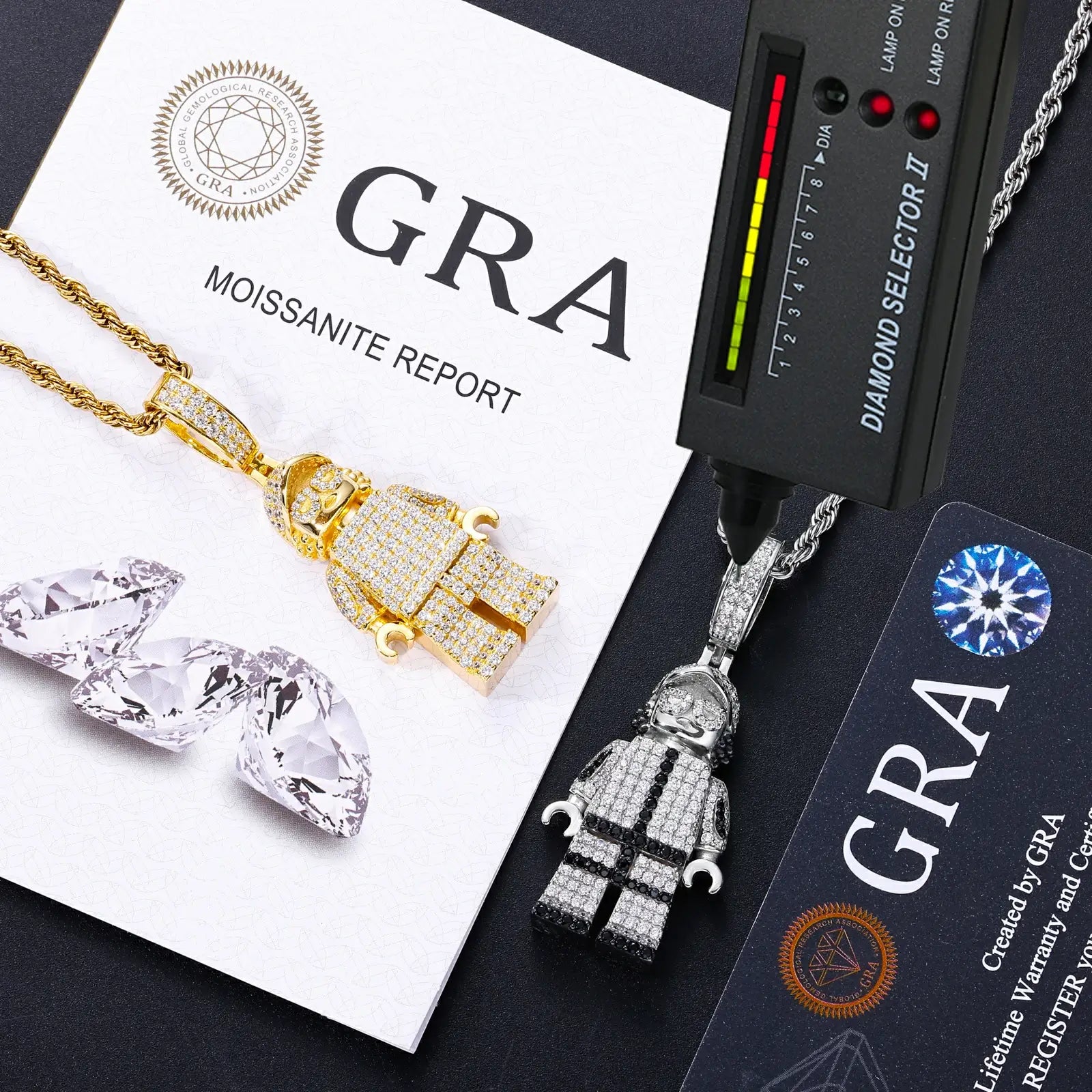 S925 Moissanite Y2K Rapper Pendant