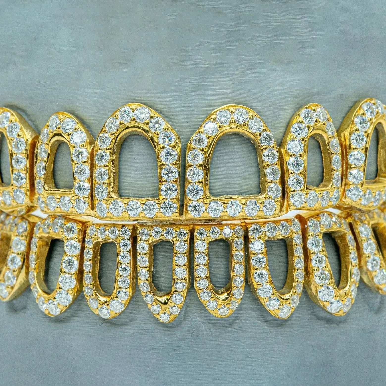 S925 Open Face Bust Down VVS Moissanite Diamond Grillz