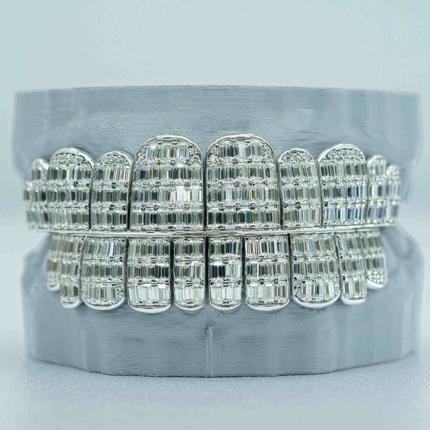 S925 Baguette Cut Moissanite Grillz