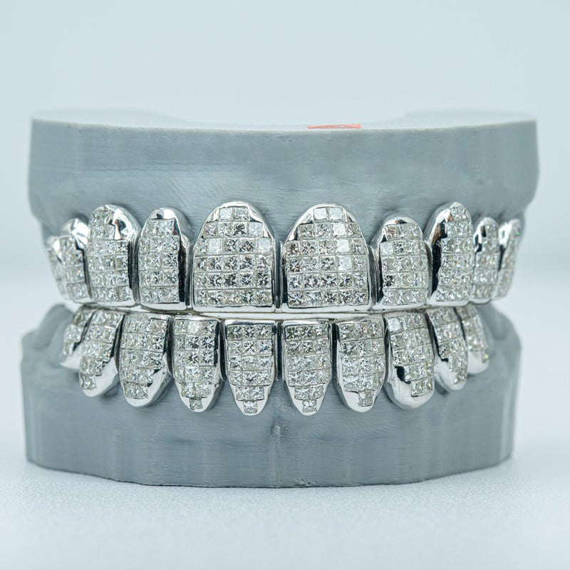 S925 Princess Cut VVS Moissanite Grillz