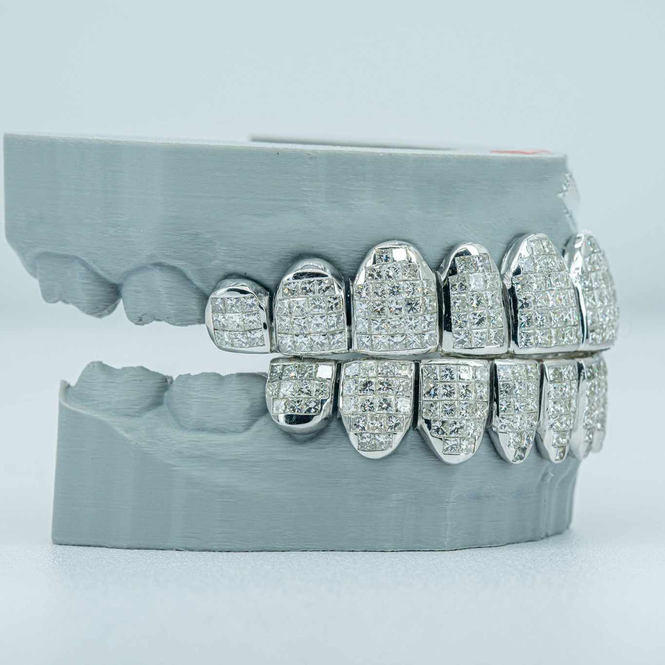 S925 Princess Cut VVS Moissanite Grillz