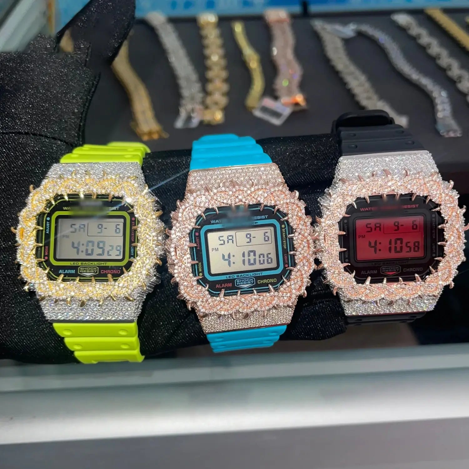 S925 Moissanite Vine Thorns Watch Case for DW5600