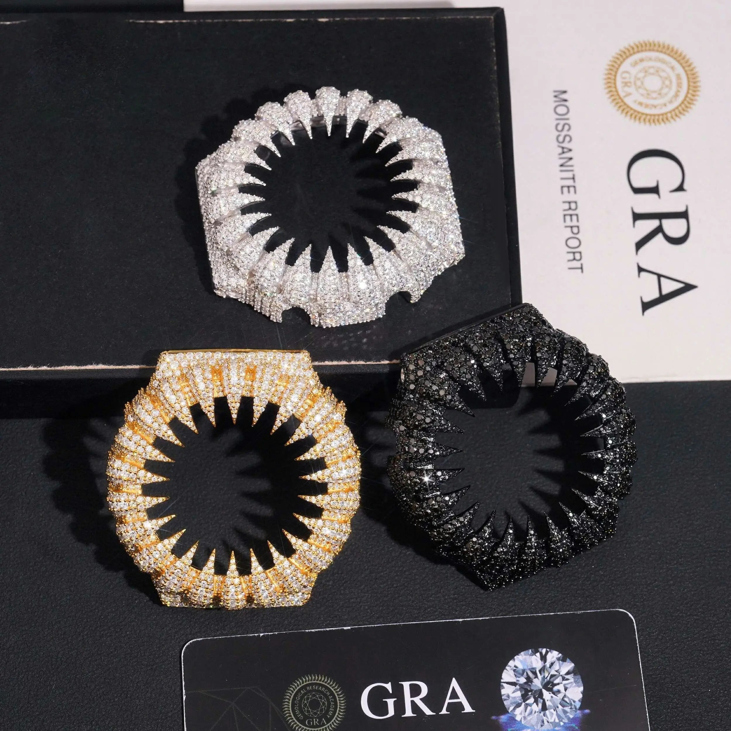 S925 Miossanite Bear Claw Watch Bezel Case - GA2100