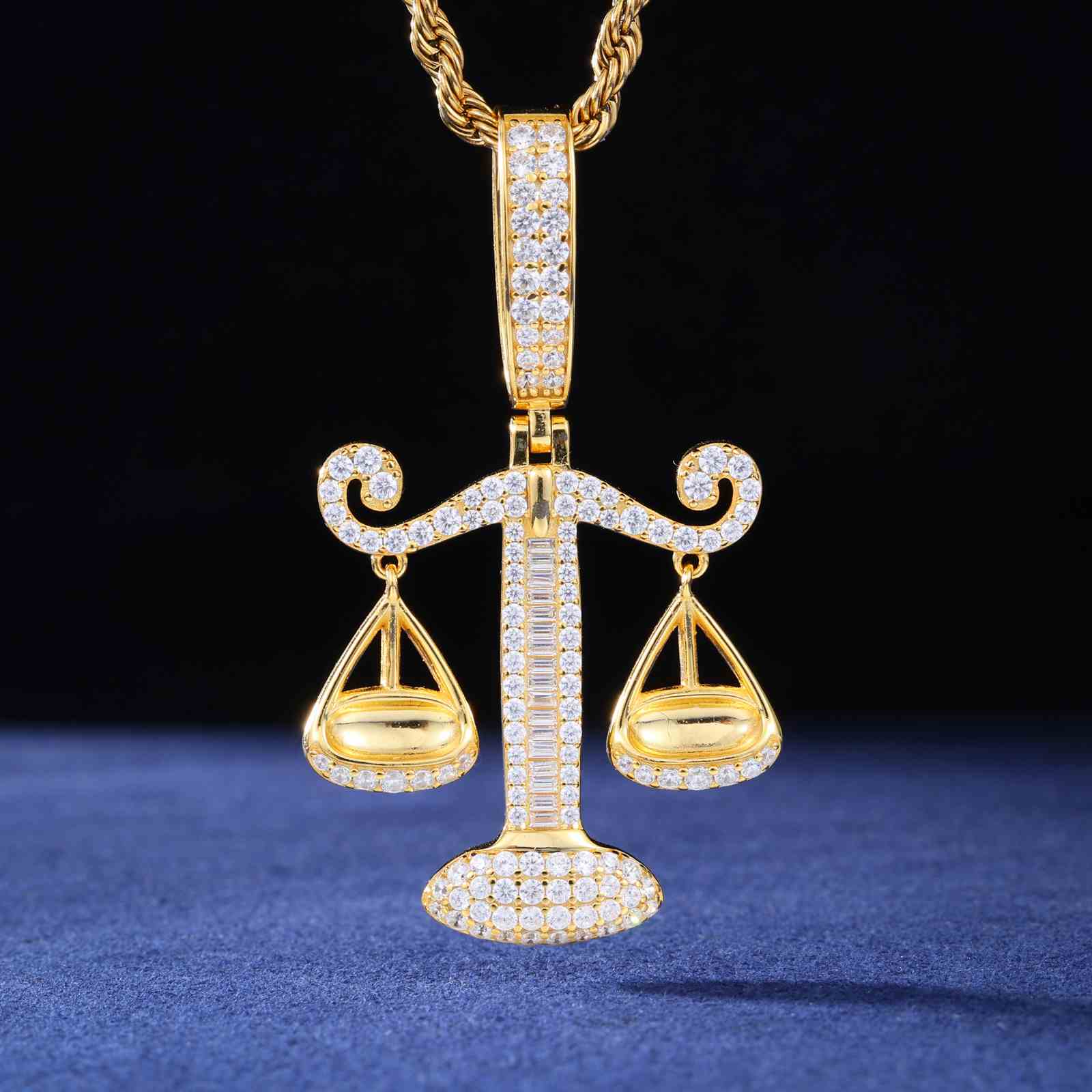 S925 Moissanite Libra Pendant