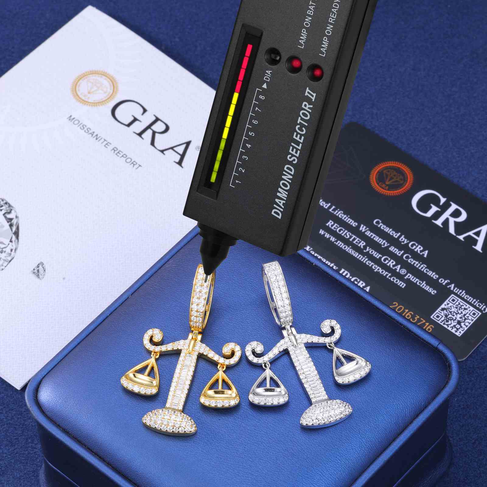 S925 Moissanite Libra Pendant