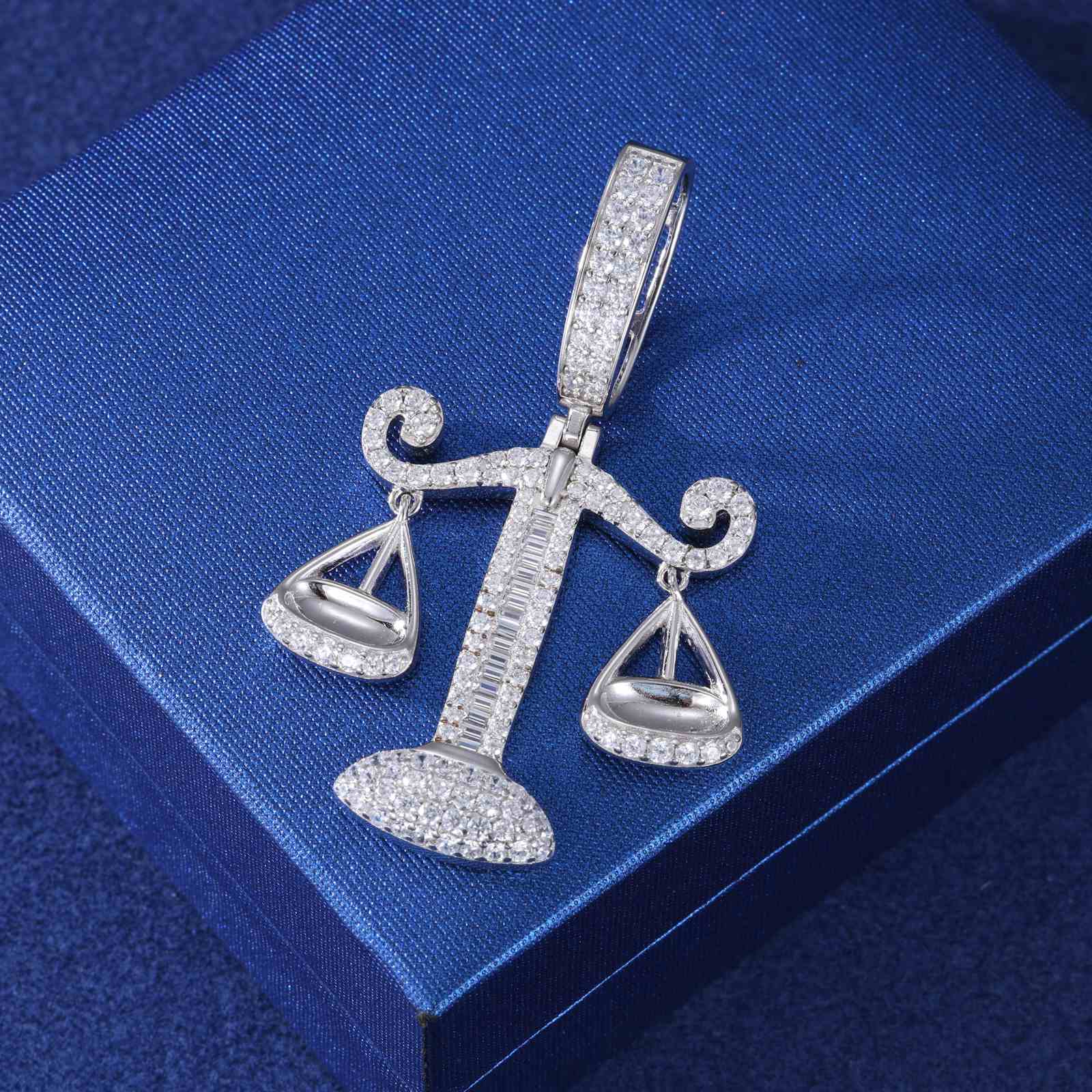 S925 Moissanite Libra Pendant