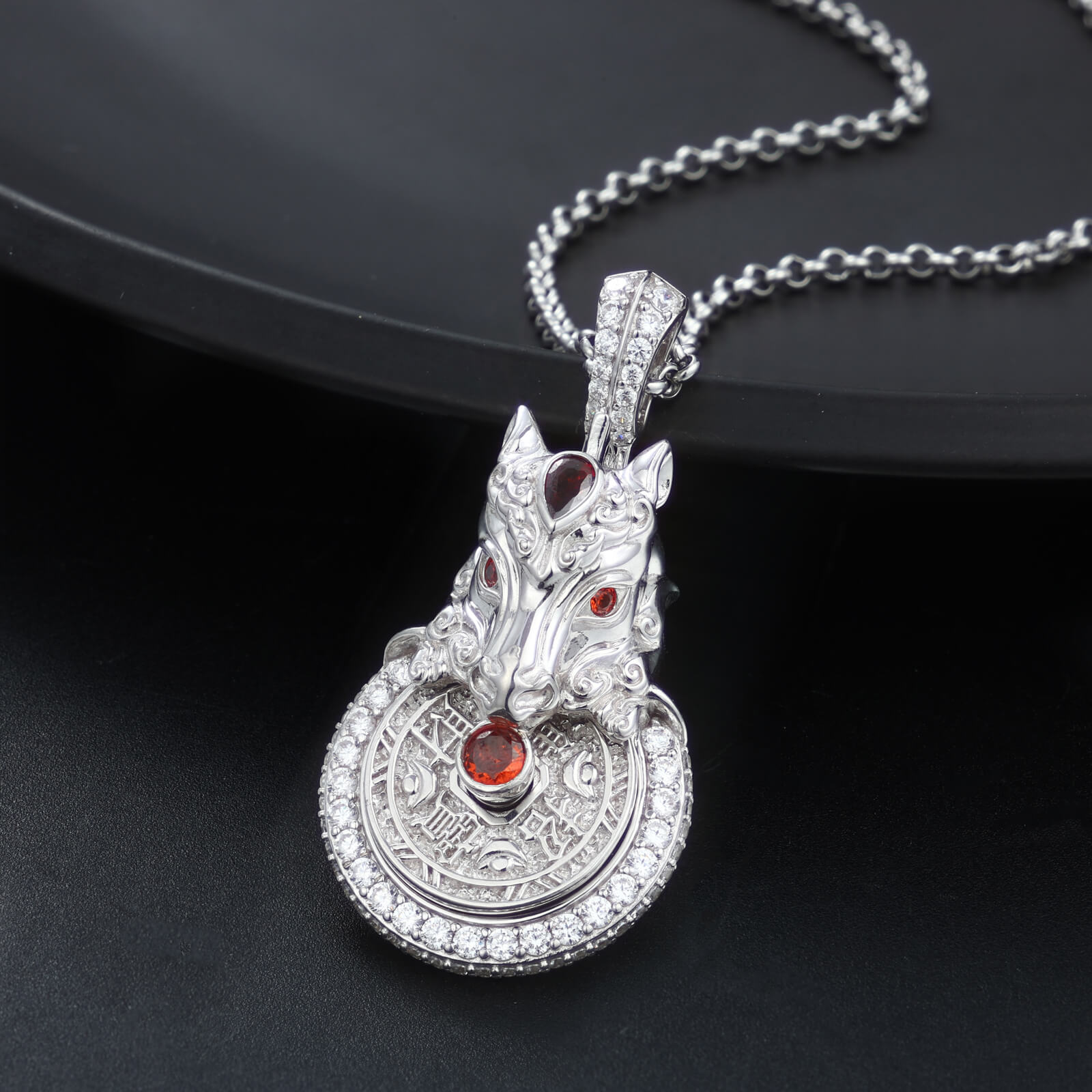 S925 Moissanite Lucky 招财进宝 Horse Pendant