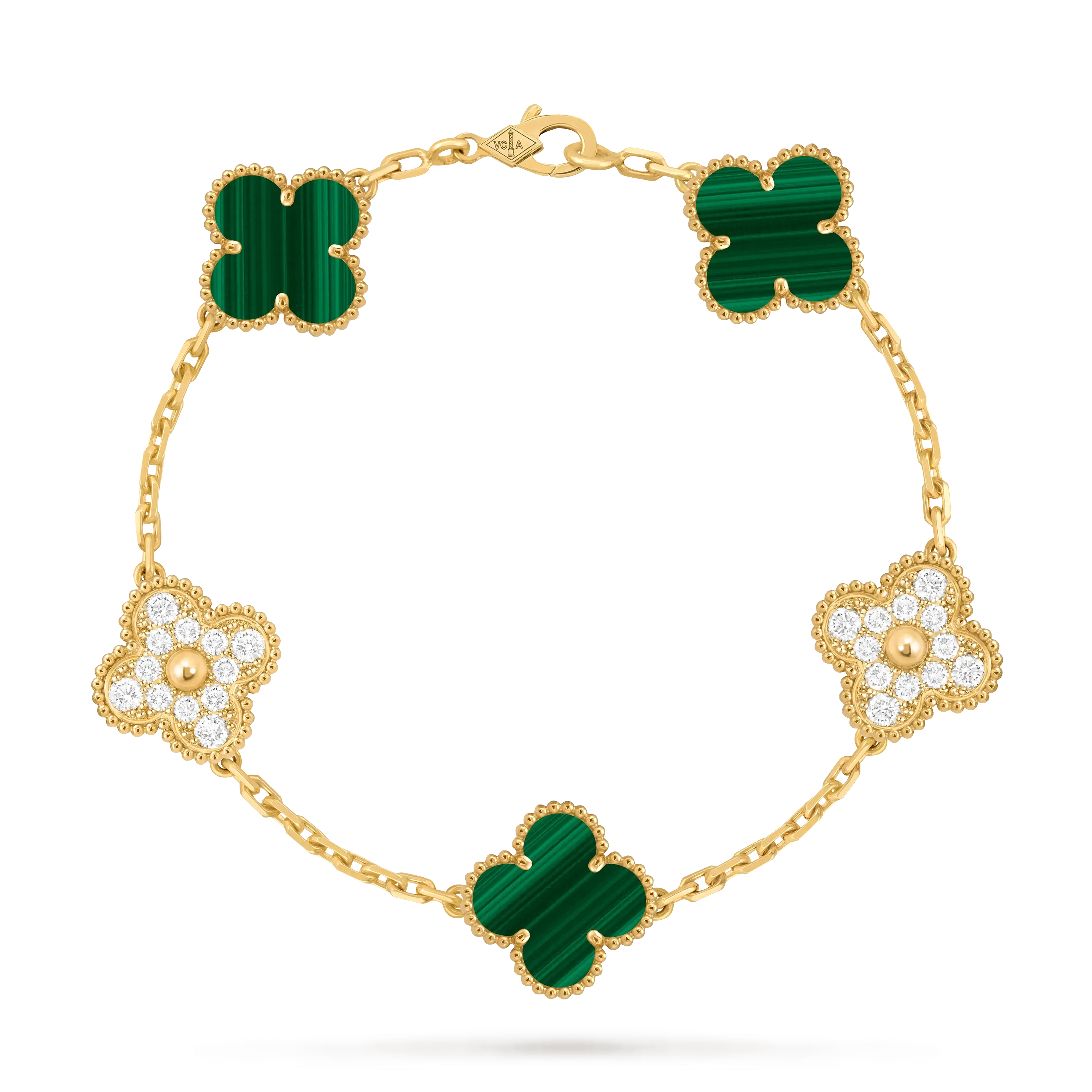 S925 Moissanite 5 Motifs Clover Bracelet