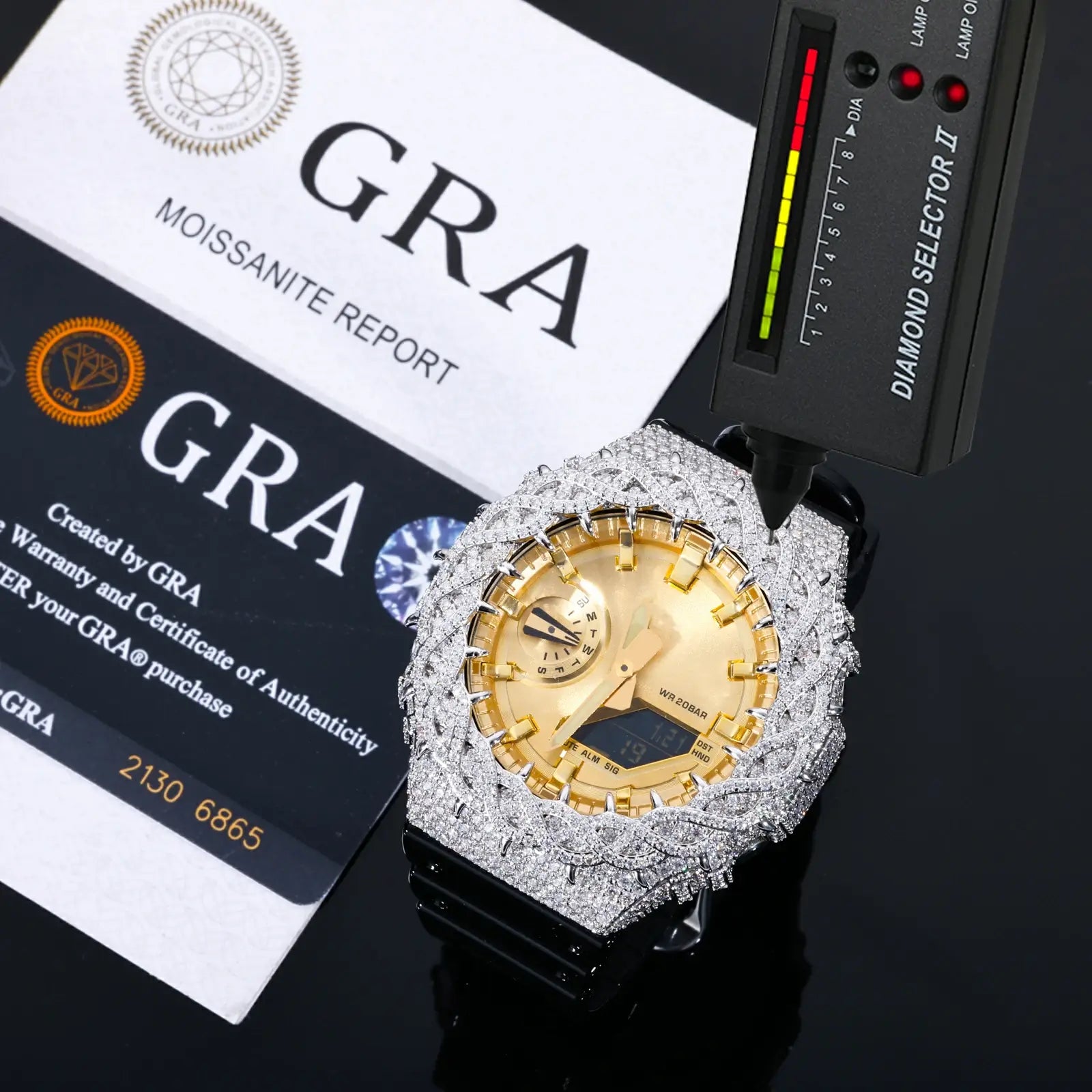 S925 Moissanite Thorns G-Shock Watch Case - GA2100