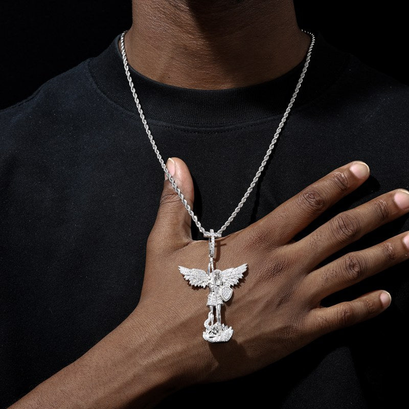 angel necklace silver