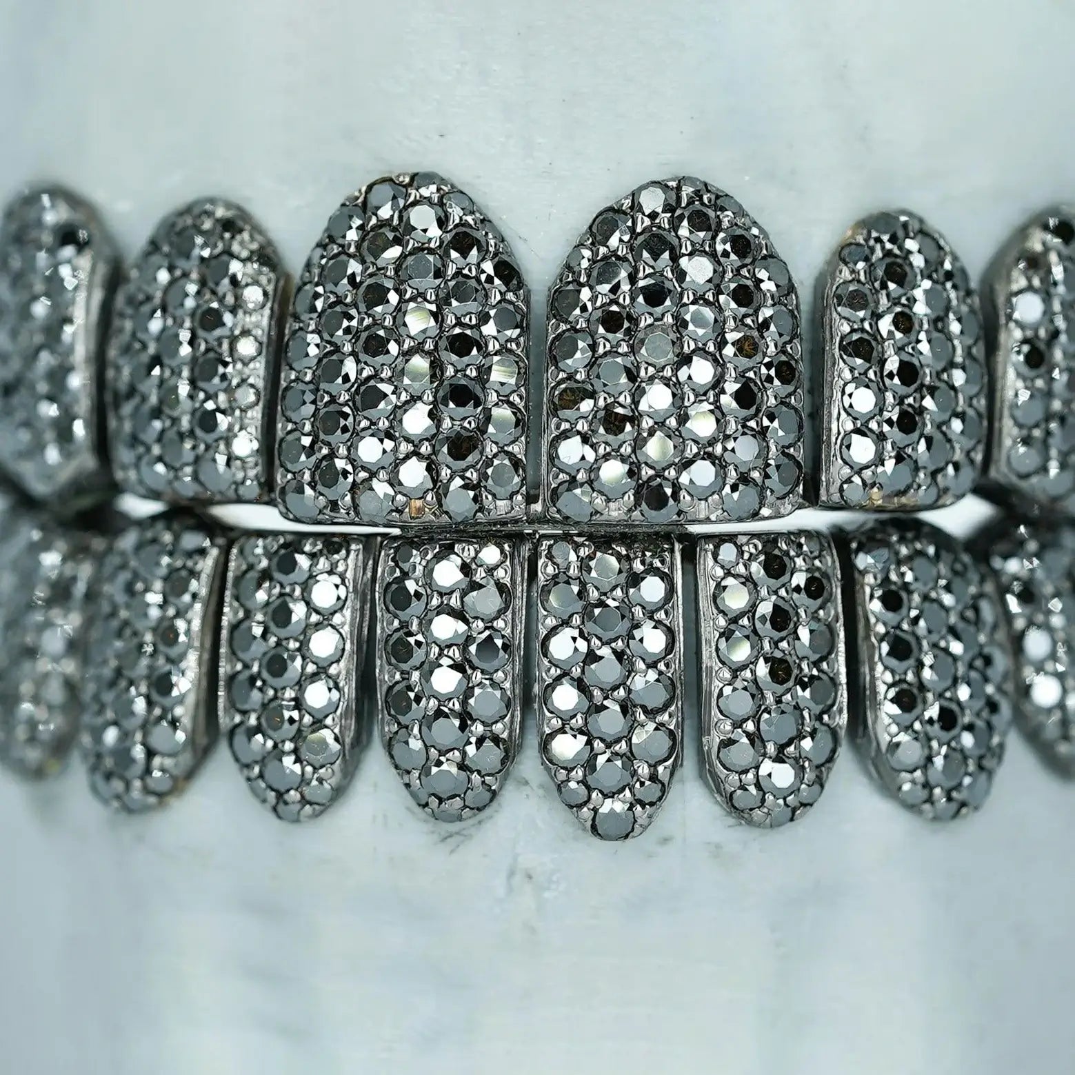S925 Black VVS Moissanite Diamond Grillz