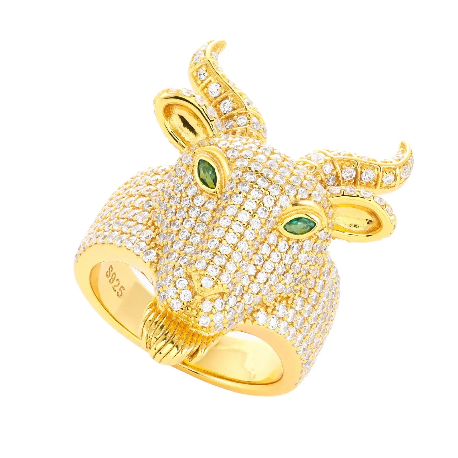 S925 Moissanite Goat Head Ring