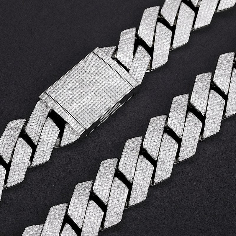 cuban link chain real diamonds