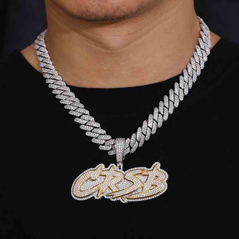 custom diamond letter pendant