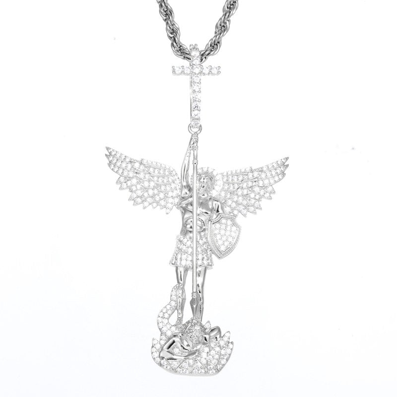 diamond angel pendant