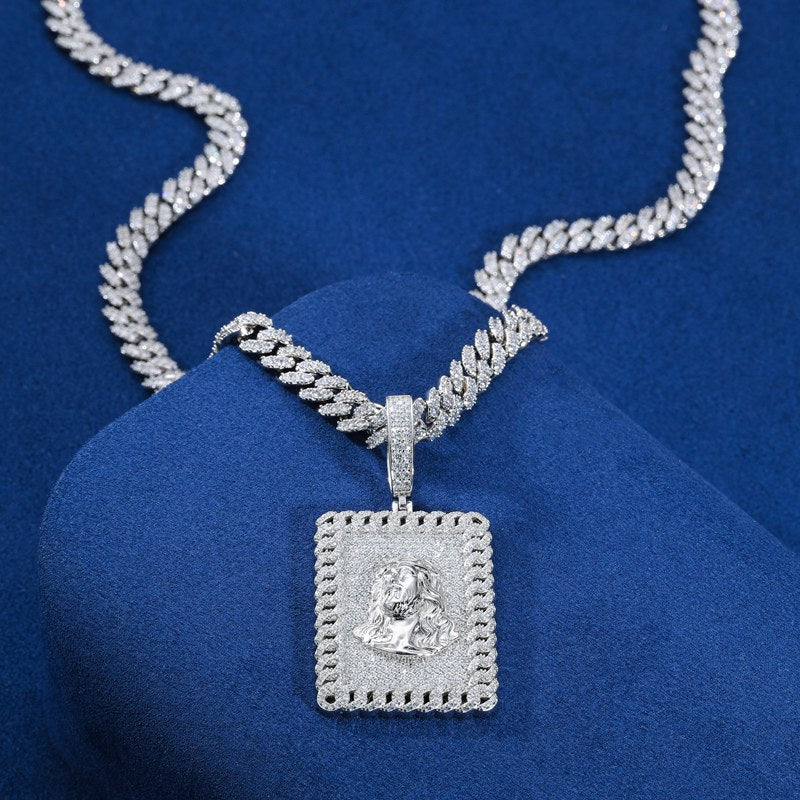 diamond dog tag necklace