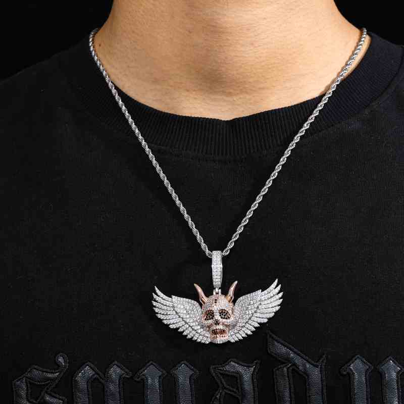 diamond skull pendant
