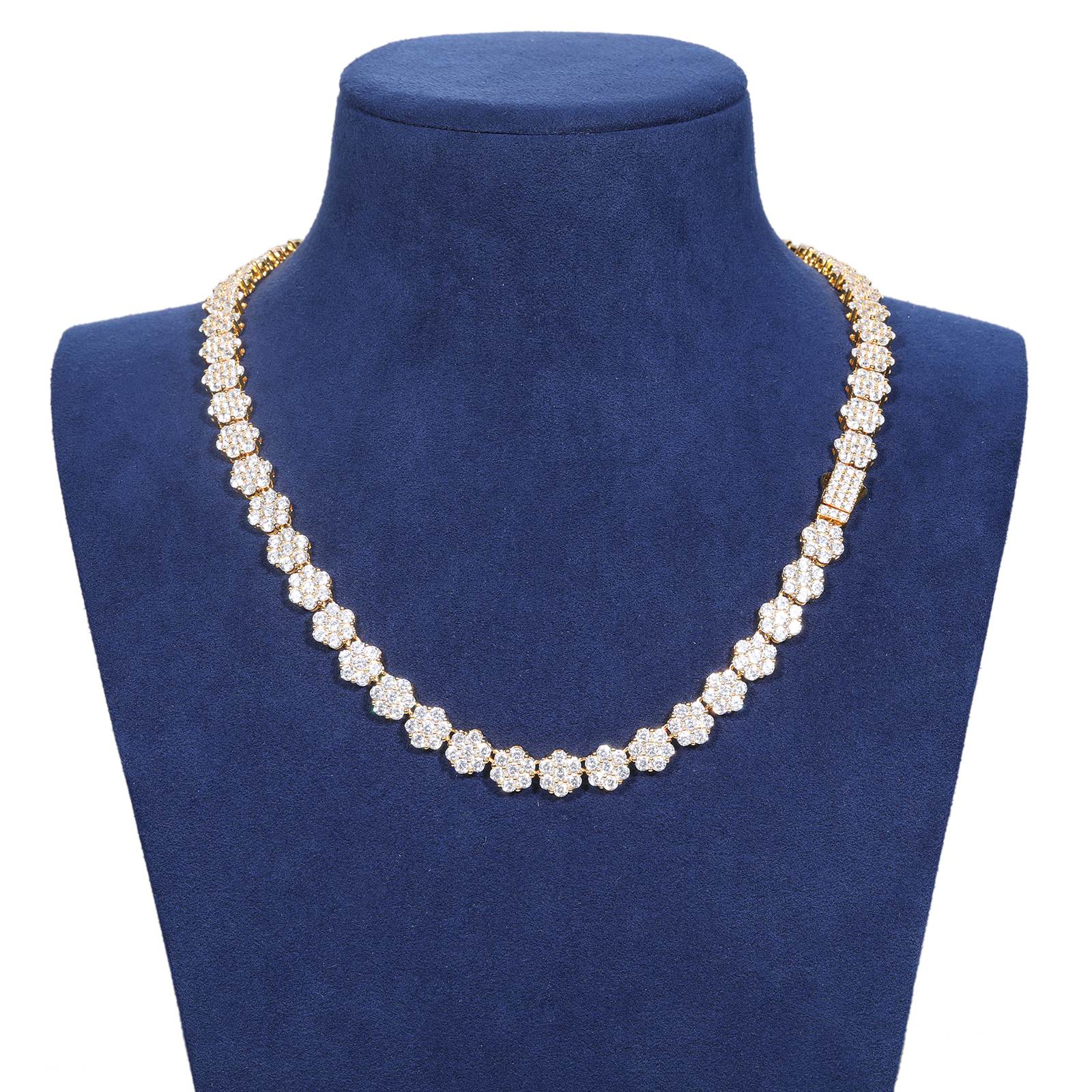 diamond tennis necklace white gold