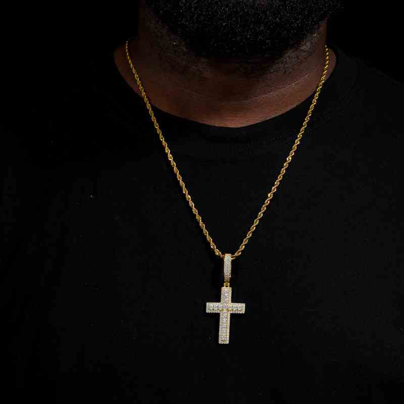 gold and diamond cross necklace