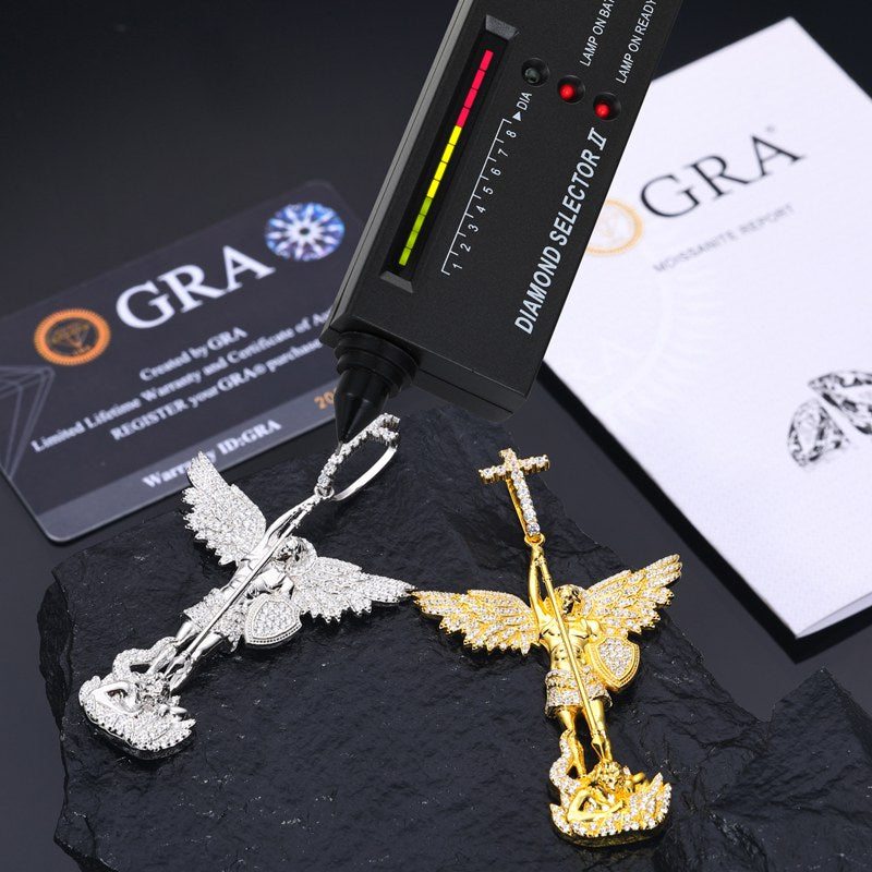 gold angel wing necklace