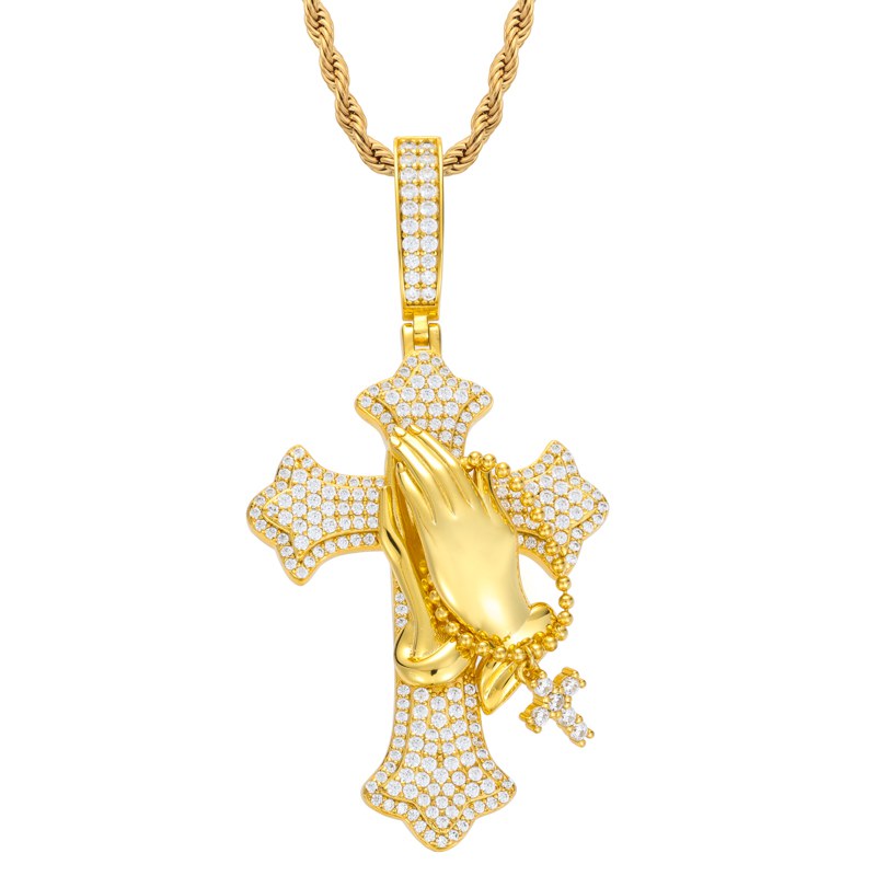 gold cross chain men