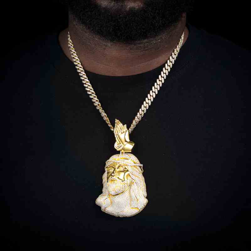 gold jesus piece chain