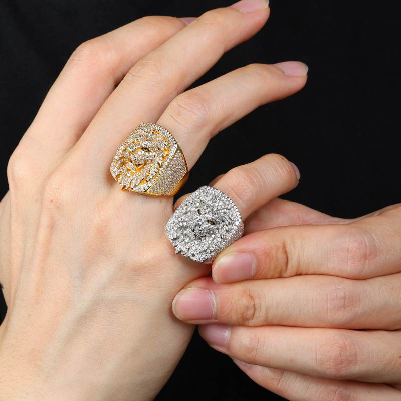 gold lion ring