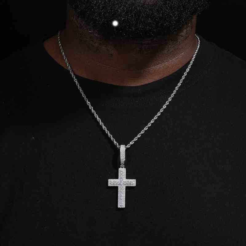 gold plated cross necklace