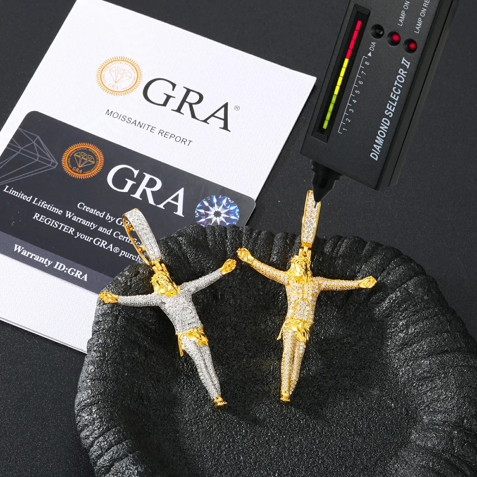 S925 Moissanite Crucifixion of Jesus Pendant