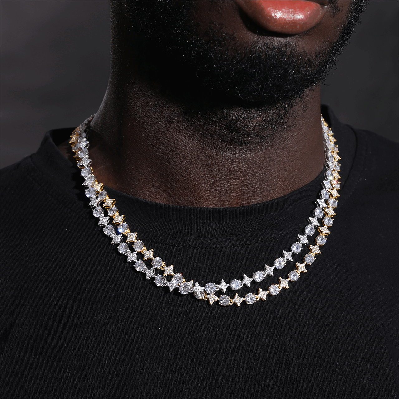 graduated diamond tennis necklace