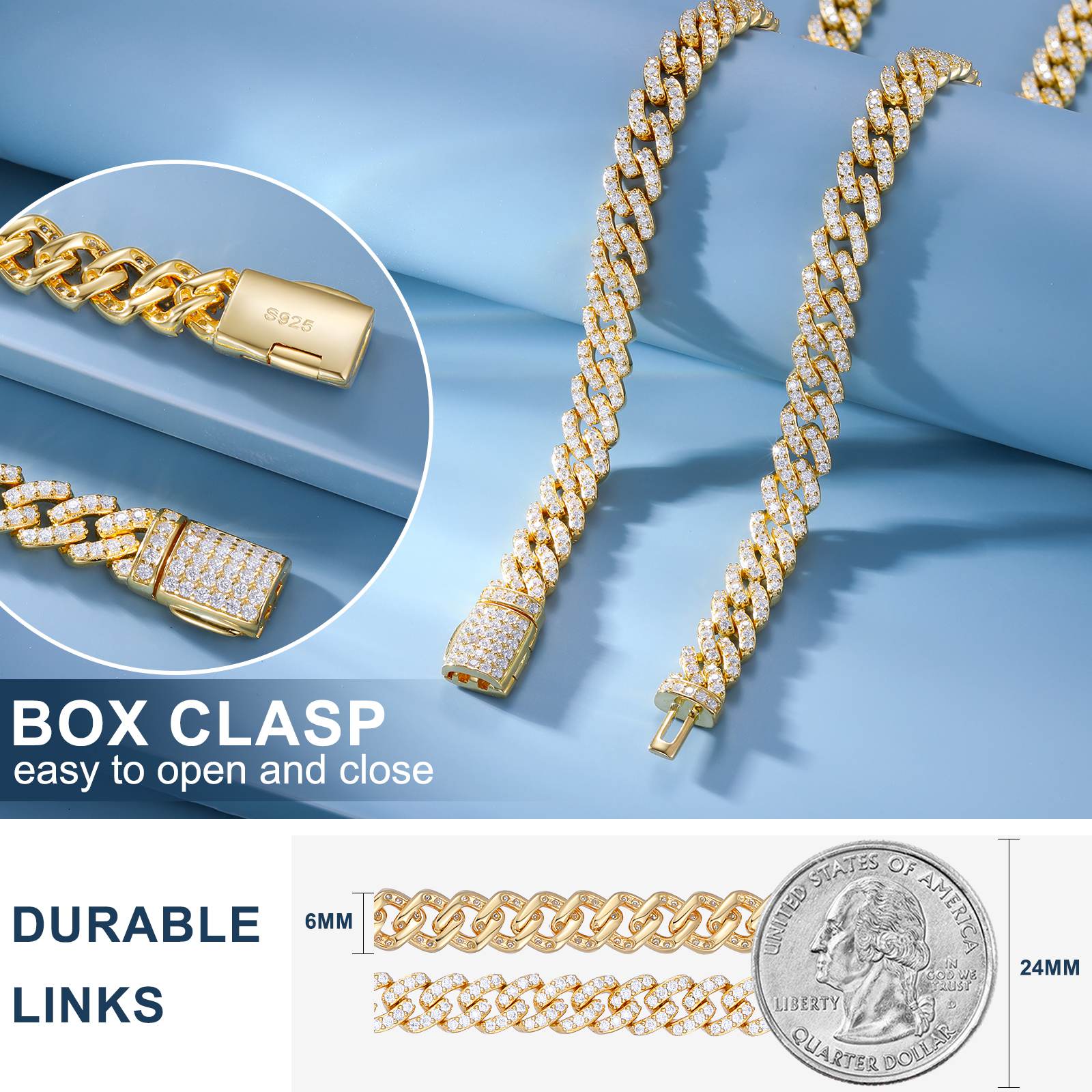 Military-grade ice box clasp close-up: Compared to a quarter, highlighting secure locking mechanism for stage performances, workouts, or daily durability.
