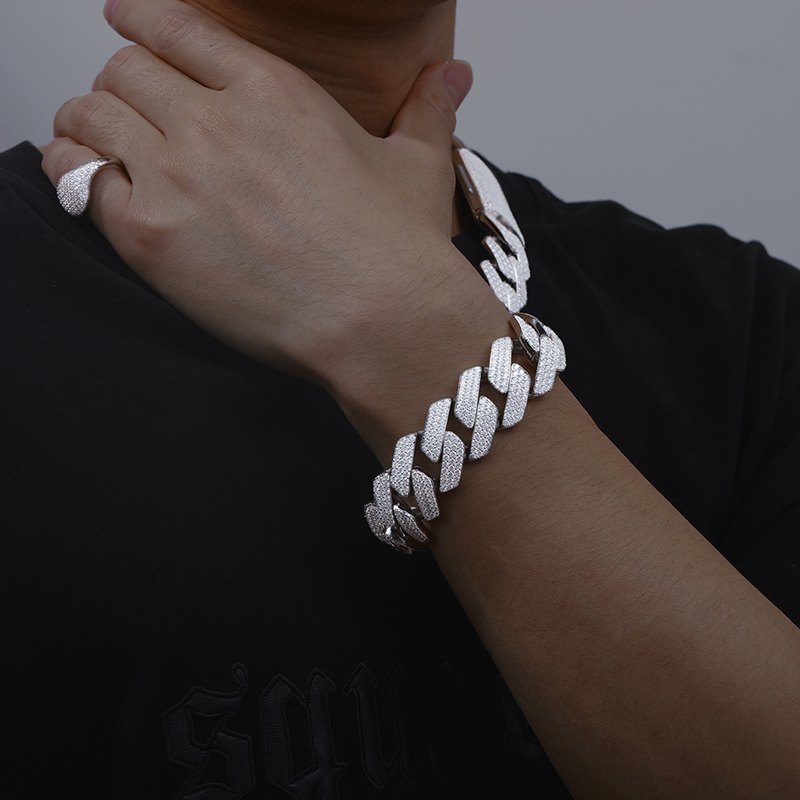 iced out cuban link bracelet