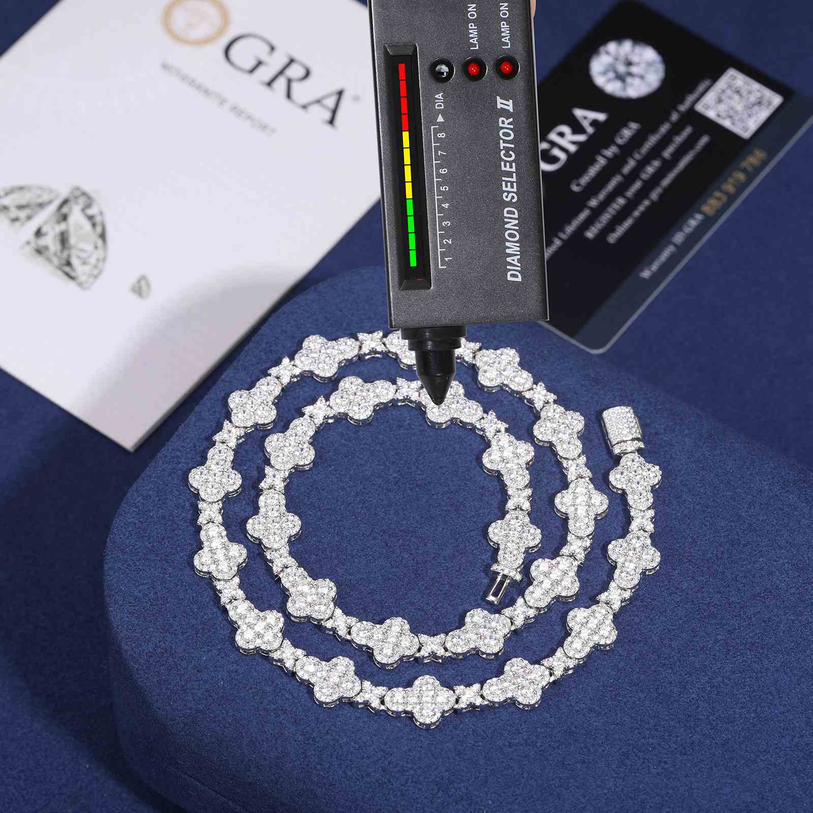 lab created diamond tennis necklace