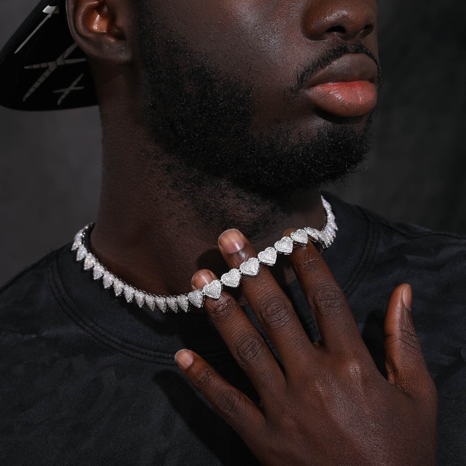 lab diamond tennis necklace