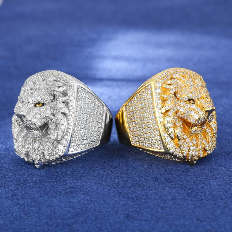 lion head ring gold